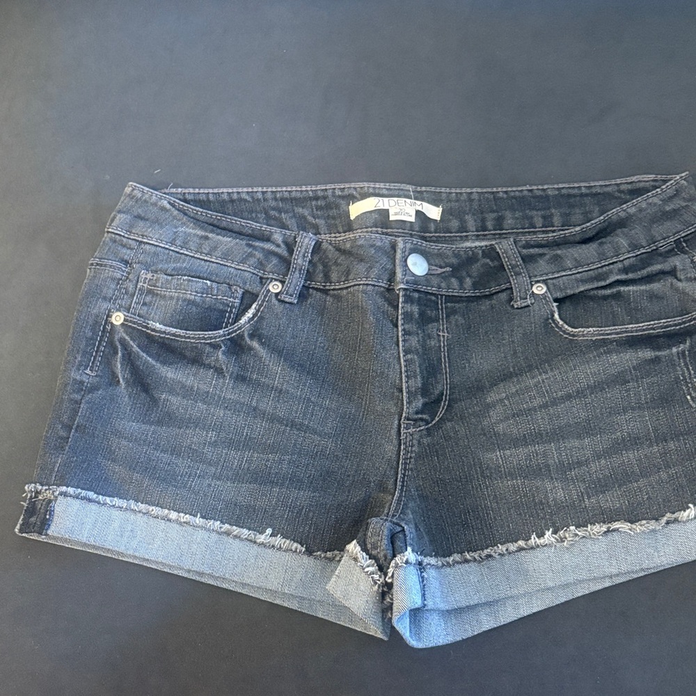 Zara Women's Dark Blue Jean Shorts